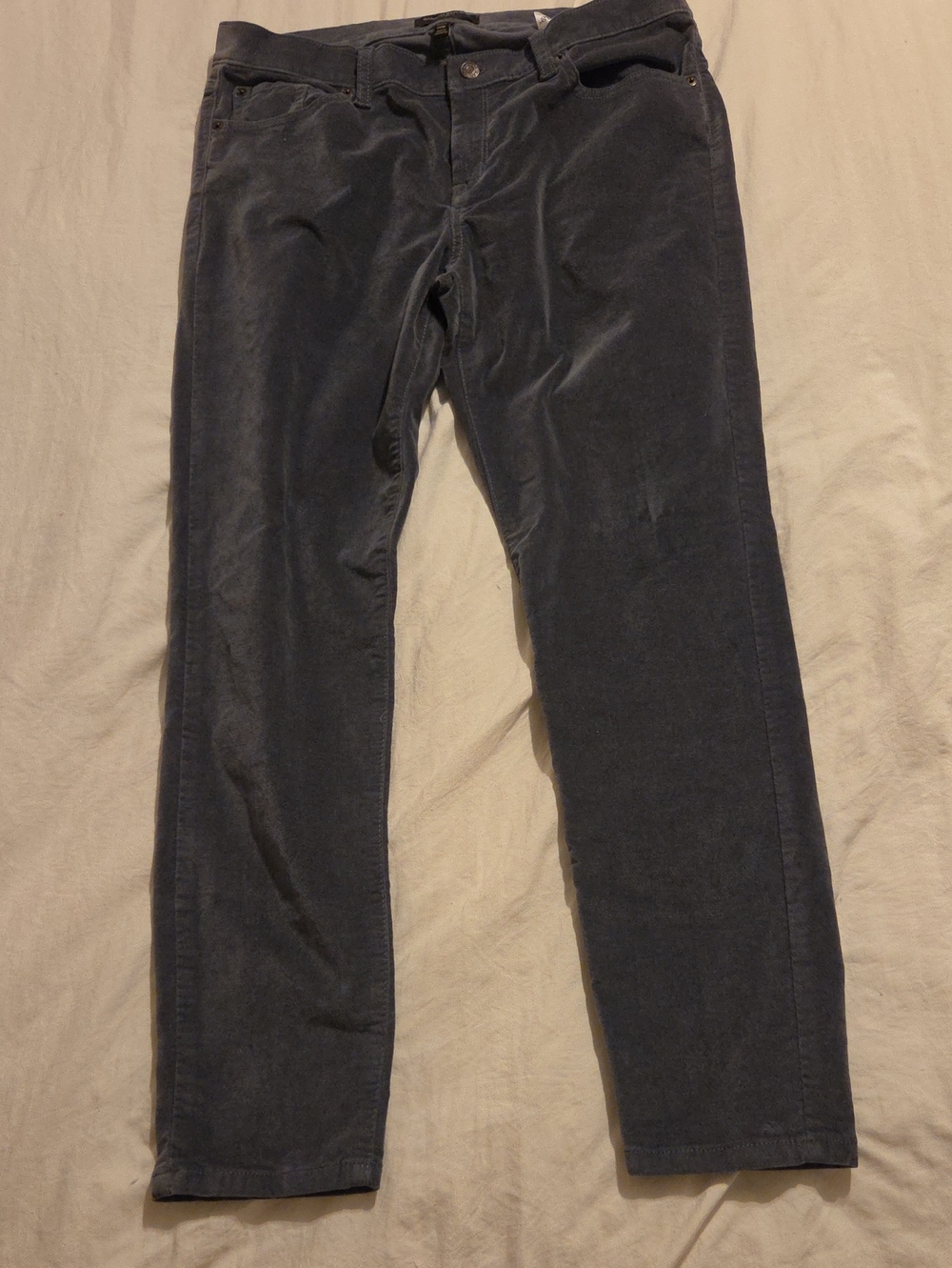 Women's Banana Republic Charcoal Velvet Pants Skinny Fit Size 29/8R